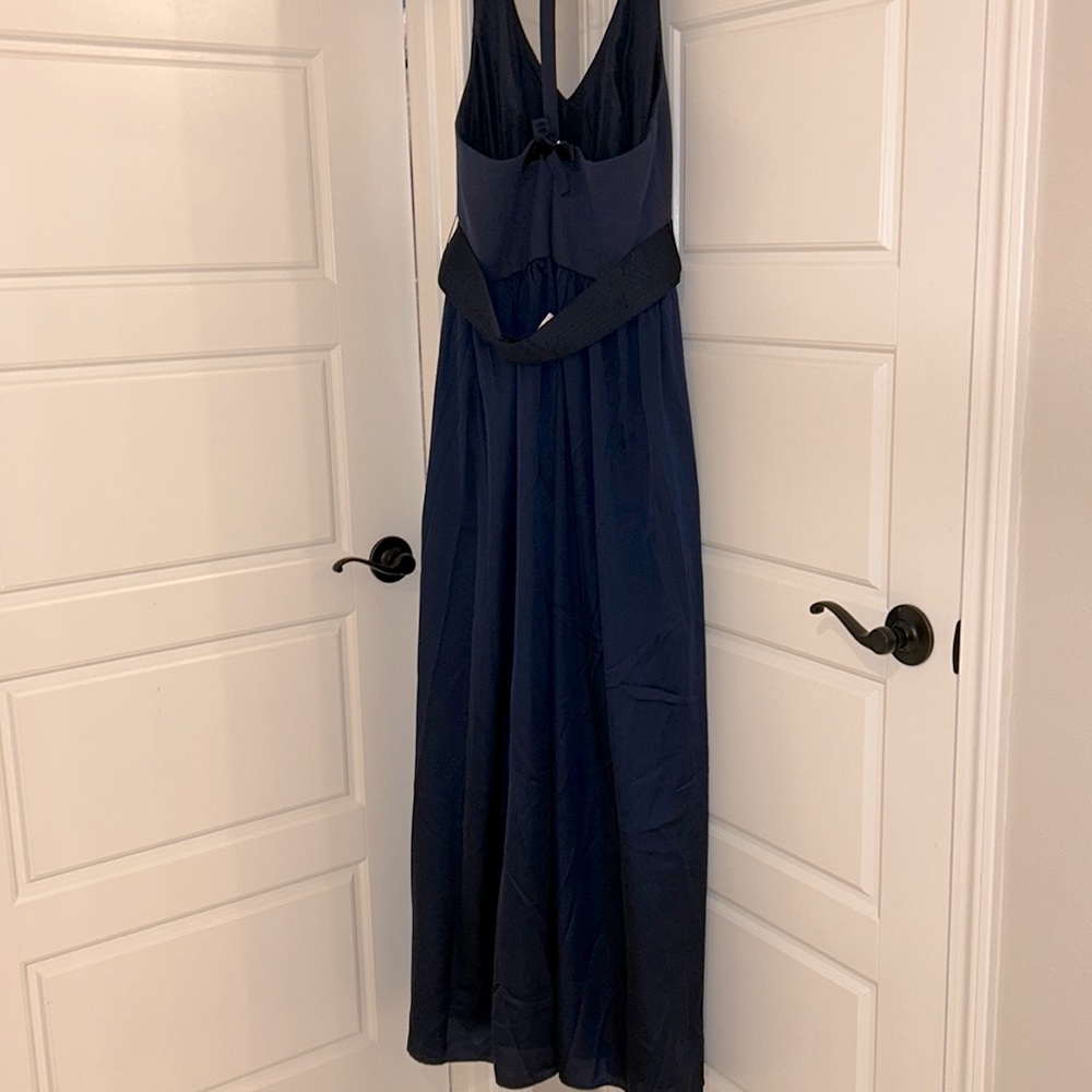Navy Vera Wang Bridesmaid dress.